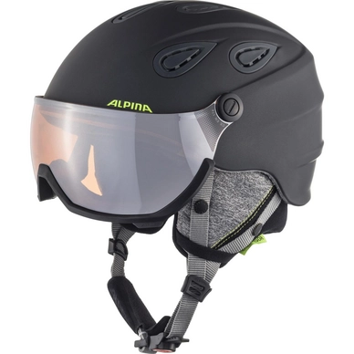 Skihelm Alpina Women Grap Visor Hm Charcoal Neon Matt Outdoorsupply